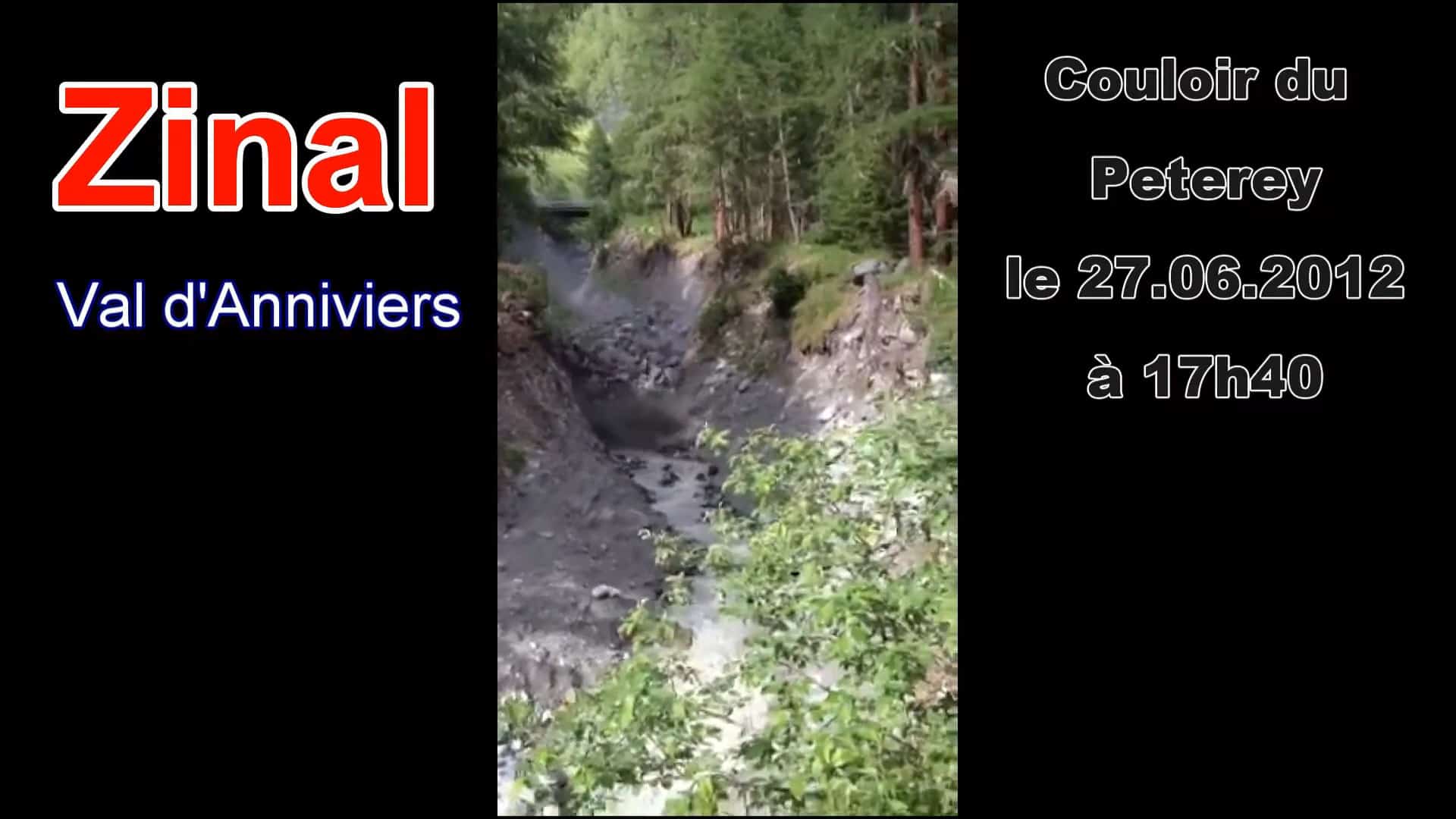 Gorge rocheuse avec ruisseau, Zinal Val d'Anniviers, Couloir du Peterey.