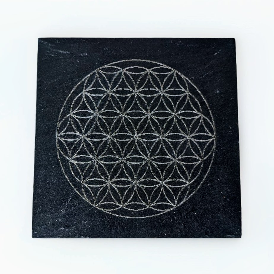 Sous-verre ardoise Géométrie Sacrée