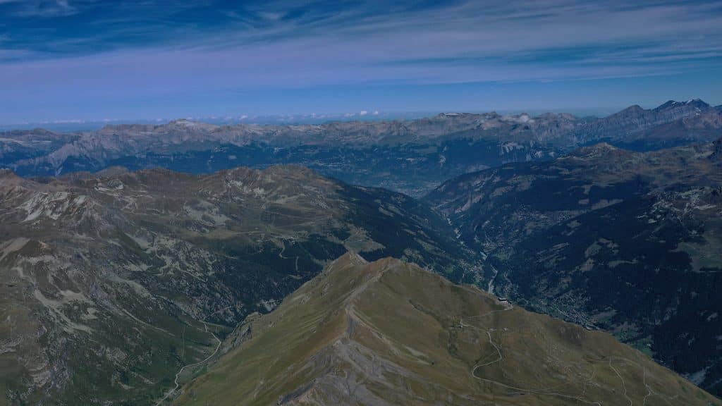 L'arête des Gardes, regard vers le nord.